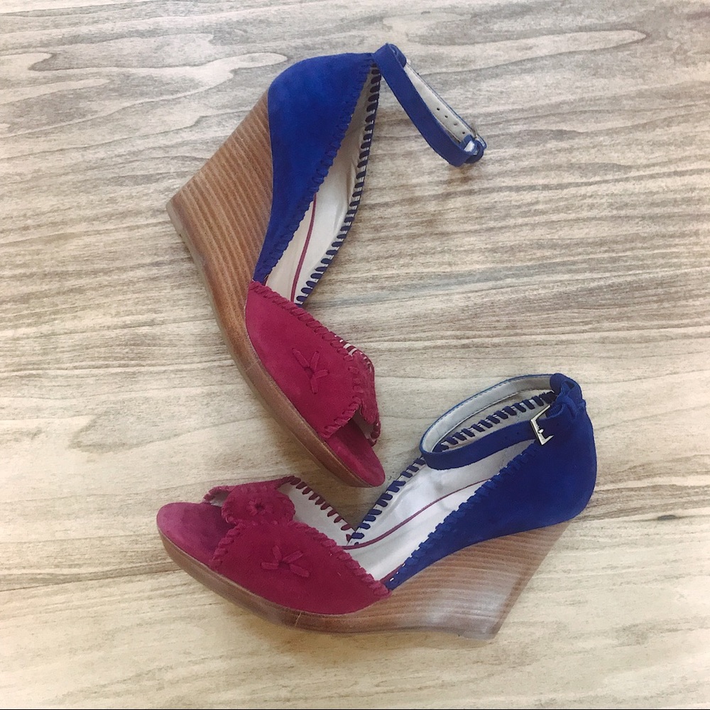 Suede Jack Rogers Wedge Sandals